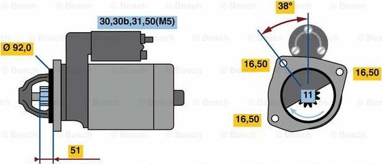 BOSCH 0 001 420 029 - Starteris autospares.lv