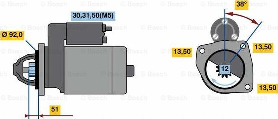 BOSCH 0 001 420 025 - Starteris autospares.lv