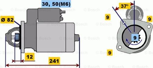 BOSCH 0 001 109 045 - Starteris autospares.lv