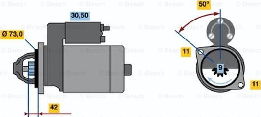 BOSCH 0 001 109 040 - Starteris www.autospares.lv