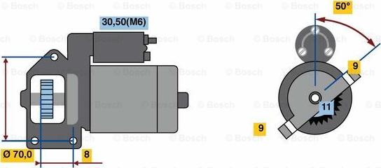 BOSCH 0 001 109 069 - Starteris www.autospares.lv