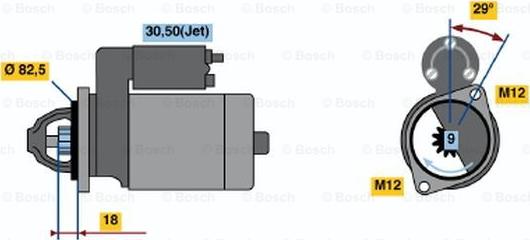 BOSCH 0 001 109 064 - Starteris www.autospares.lv