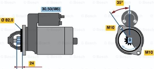 BOSCH 0 001 109 061 - Стартер www.autospares.lv