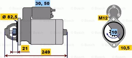 BOSCH 0 001 109 062 - Starteris autospares.lv