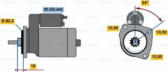 BOSCH 0 001 109 001 - Starter www.autospares.lv