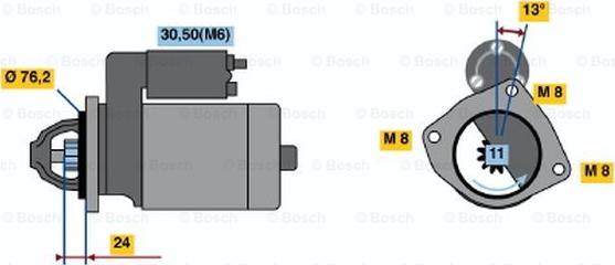 BOSCH 0 001 109 011 - Starteris www.autospares.lv