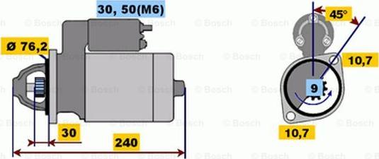 BOSCH 0 001 109 029 - Starteris www.autospares.lv