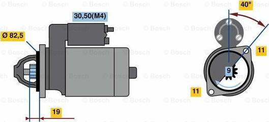 BOSCH 0 001 109 355 - Starteris www.autospares.lv