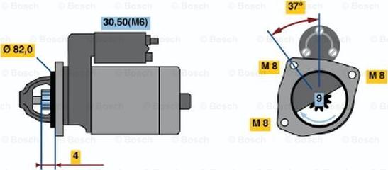 BOSCH 0 001 109 332 - Starteris www.autospares.lv