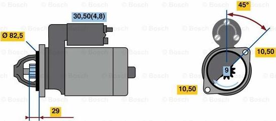 BOSCH 0 001 109 331 - Starteris autospares.lv