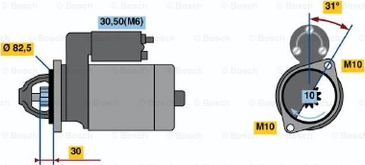 BOSCH 0 001 109 290 - Starteris autospares.lv