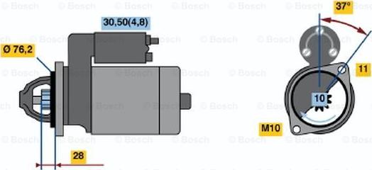 BOSCH 0 001 109 258 - Starteris autospares.lv