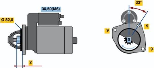 BOSCH 0 001 109 267 - Starteris www.autospares.lv