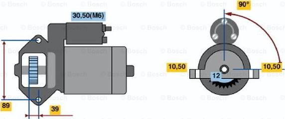 BOSCH 0 001 109 205 - Starter www.autospares.lv