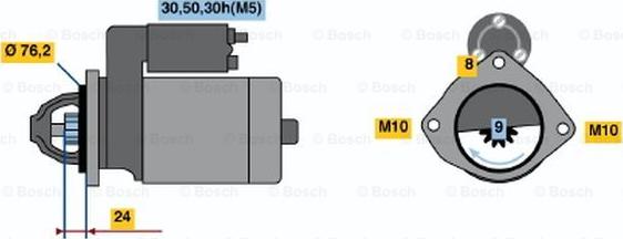 BOSCH 0 986 019 980 - Starter www.autospares.lv