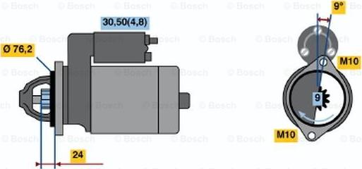 BOSCH 0 001 109 288 - Starteris www.autospares.lv