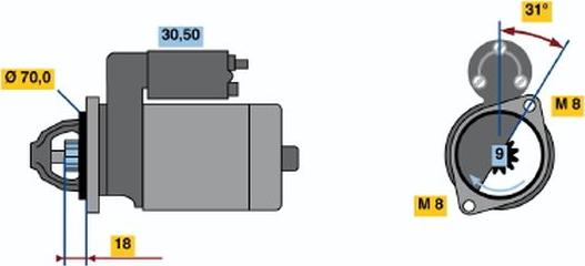 BOSCH 0 001 106 014 - Starteris www.autospares.lv