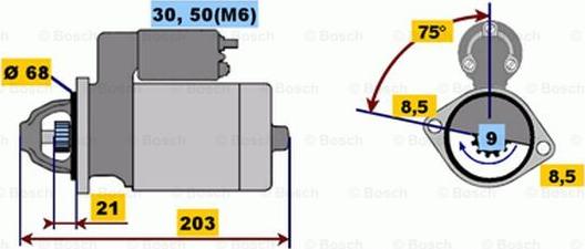 BOSCH 0 001 106 015 - Starteris www.autospares.lv