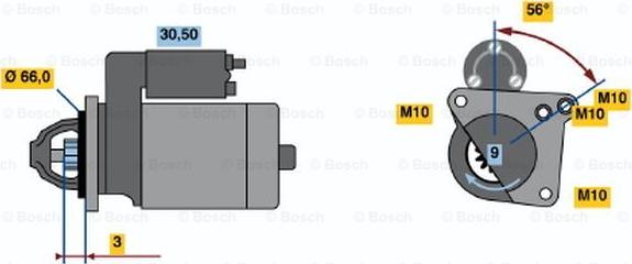 BOSCH 0 001 106 017 - Starteris www.autospares.lv