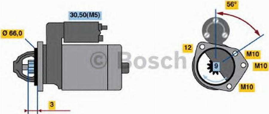 BOSCH 0 001 106 024 - Starteris www.autospares.lv