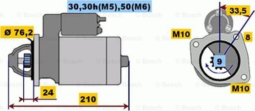 BOSCH 0 001 108 401 - Starteris autospares.lv