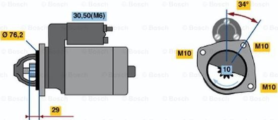 BOSCH 0 001 108 408 - Starteris autospares.lv