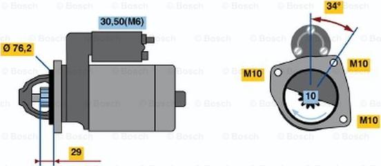 BOSCH 0 986 021 580 - Starteris www.autospares.lv