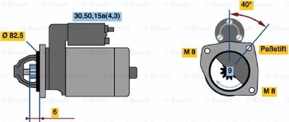 BOSCH 0 001 108 090 - Starteris www.autospares.lv