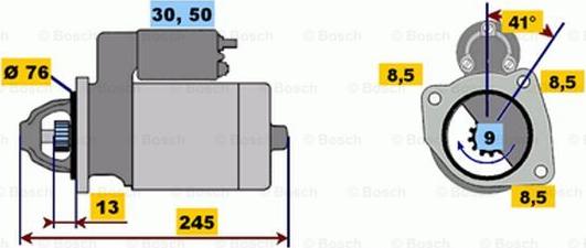 BOSCH 0 001 108 048 - Starter www.autospares.lv