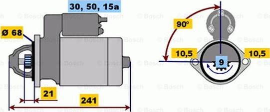 BOSCH 0 001 108 053 - Starteris autospares.lv