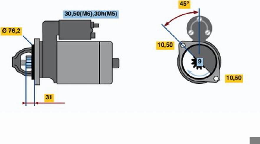 BOSCH 0 001 108 063 - Стартер www.autospares.lv