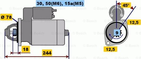 BOSCH 0 001 108 080 - Стартер www.autospares.lv