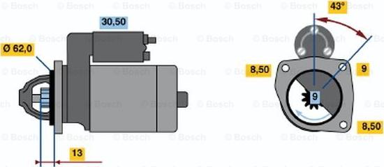 BOSCH 0 001 108 081 - Стартер www.autospares.lv