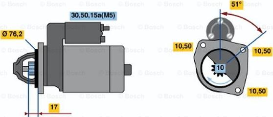 BOSCH 0 001 108 020 - Стартер www.autospares.lv