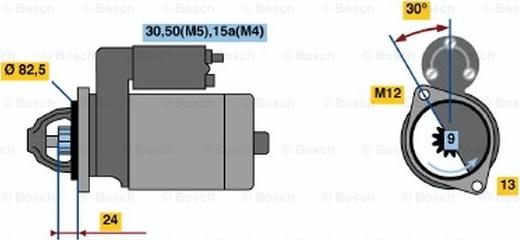 BOSCH 0 001 108 021 - Стартер www.autospares.lv