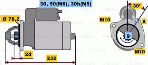 BOSCH 0 001 108 190 - Starteris www.autospares.lv