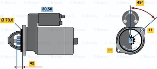 BOSCH 0 001 108 144 - Starteris www.autospares.lv