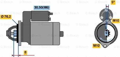 BOSCH 0 001 108 156 - Starteris www.autospares.lv