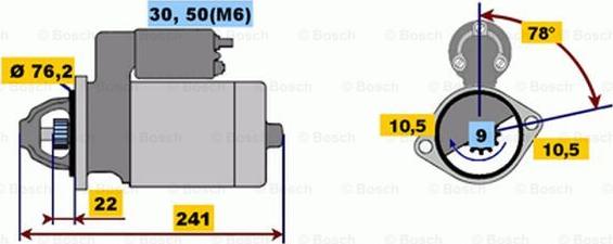 BOSCH 0 001 108 150 - Starteris www.autospares.lv