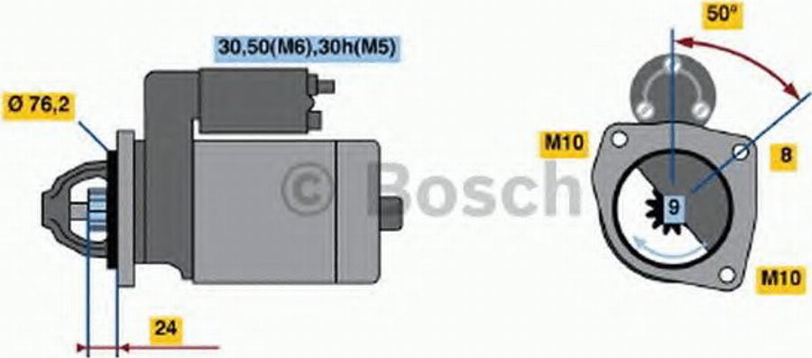 BOSCH 0 001 108 169 - Starteris www.autospares.lv