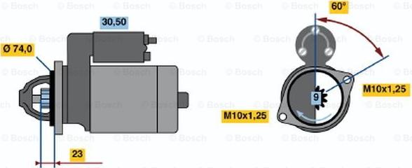 BOSCH 0 001 108 118 - Стартер www.autospares.lv