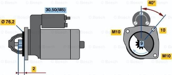 BOSCH 0 001 108 189 - Стартер www.autospares.lv