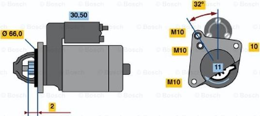 BOSCH 0 001 108 180 - Starter www.autospares.lv