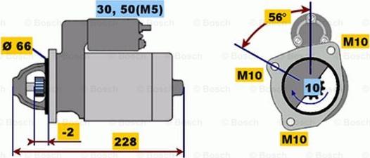 BOSCH 0 001 108 183 - Starter www.autospares.lv