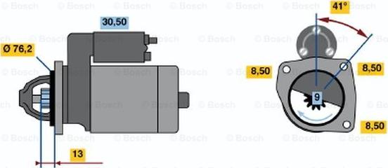 BOSCH 0 001 108 136 - Starter www.autospares.lv