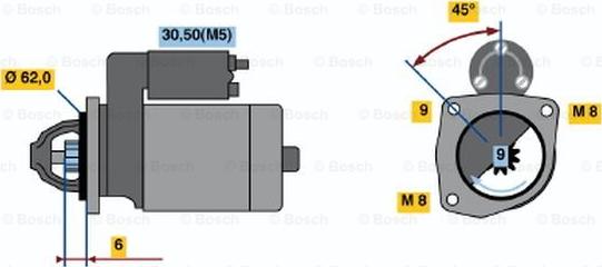 BOSCH 0 001 108 138 - Starteris www.autospares.lv