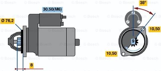 BOSCH 0 001 108 133 - Starteris autospares.lv