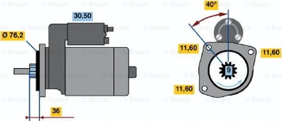 BOSCH 0 001 108 127 - Starteris www.autospares.lv