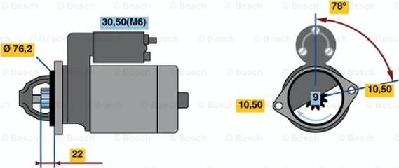 BOSCH 0 001 108 178 - Starteris www.autospares.lv