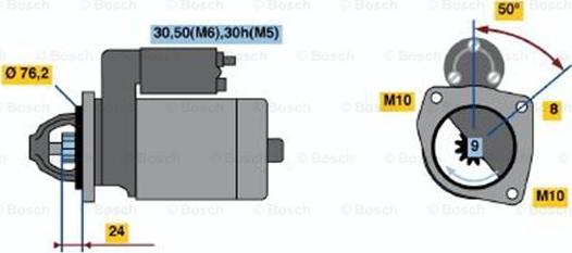 BOSCH 0 001 108 245 - Starteris www.autospares.lv